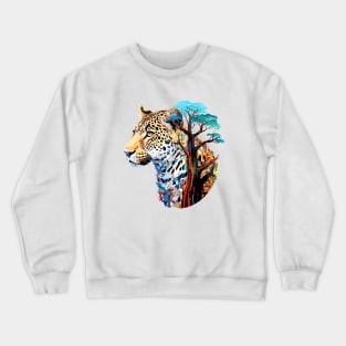 Panther Beast Animal World Predator Wild Nature Wilderness Crewneck Sweatshirt
